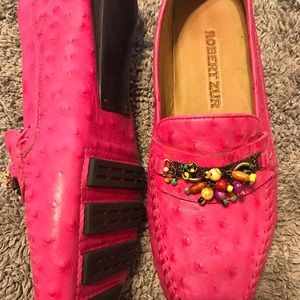 Robert Zur hot pink loafers